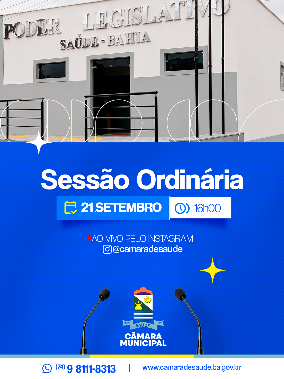 Sessão Ordinária da Câmara Municipal de Saúde